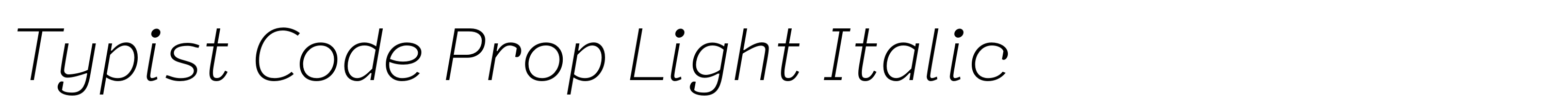 Typist Code Prop Light Italic